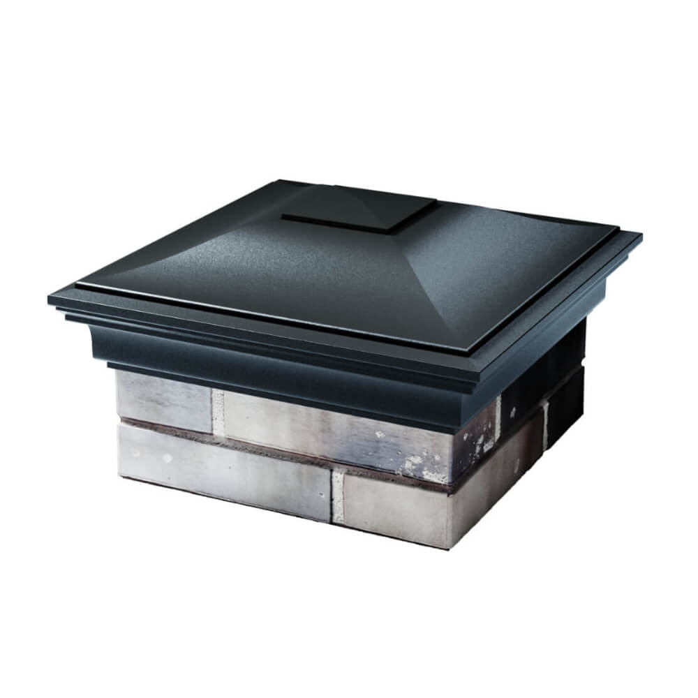 Колпак Zking Монблан Черный на столб 1.5х1.5 еврокирпича 0.7НФ (355х355мм) в Химках фото