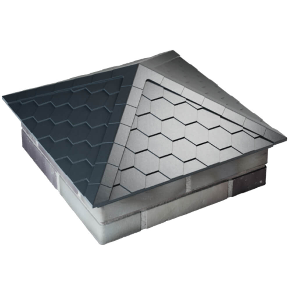 Колпак Zking Эверест Серый на столб 2х2 кирпича (535х535мм) Химки фото