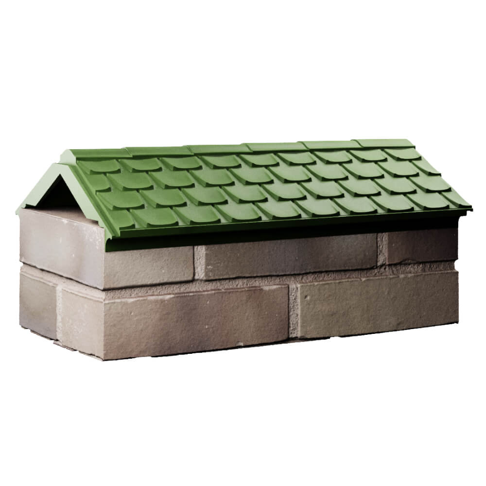 Парапет Zking Эльбрус Зеленый с посадкой на 1 кирпич (255мм) Химки фото
