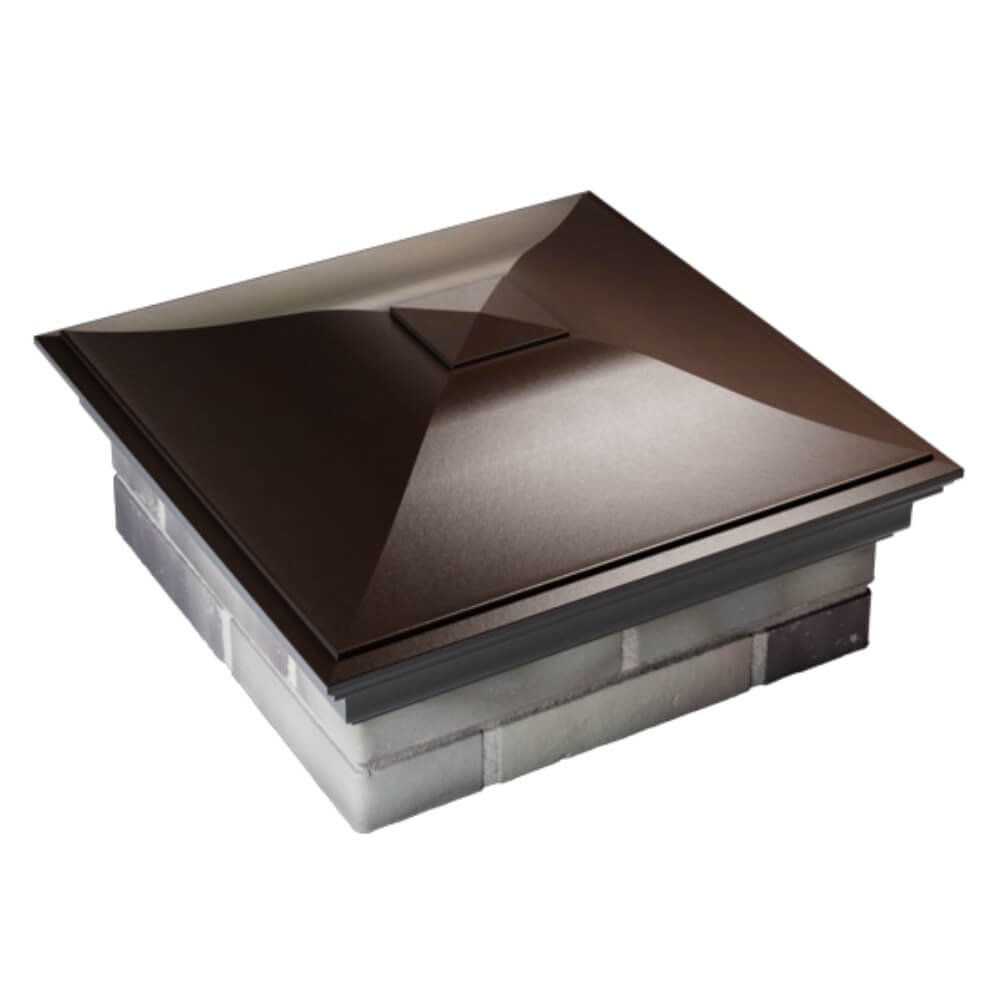 Колпак Zking Монблан Коричневый на столб 2х2 кирпича (515х515мм) Химки фото