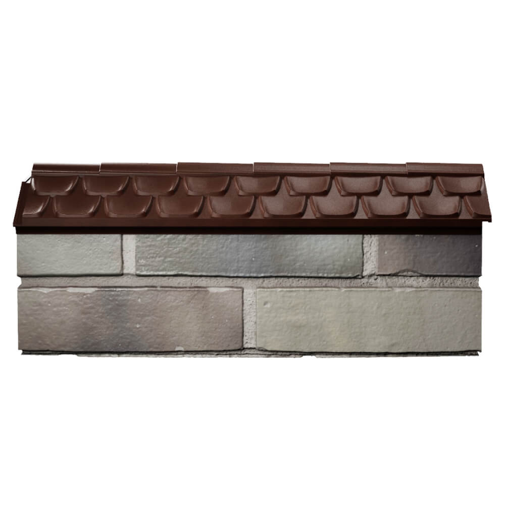 Парапет Zking Эльбрус Коричневый с посадкой на 0.5 кирпича (130мм) в Химках фото