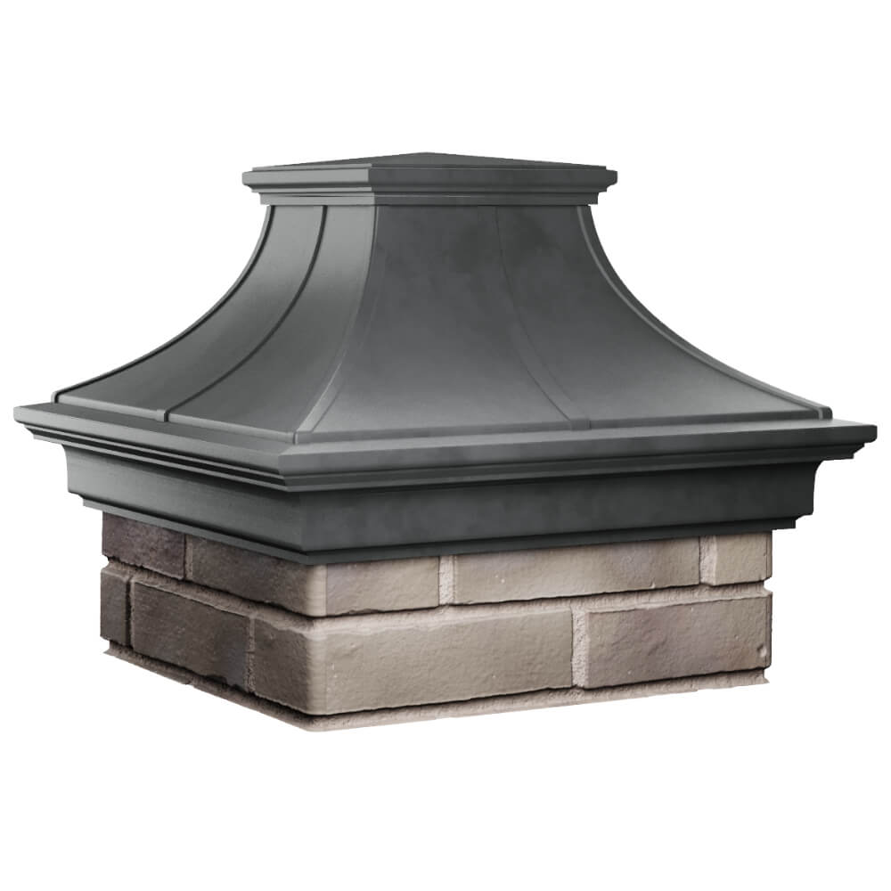 Колпак Zking Монблан Премиум Серый на столб 1.5х1.5 кирпича (385х385мм) в Химках фото