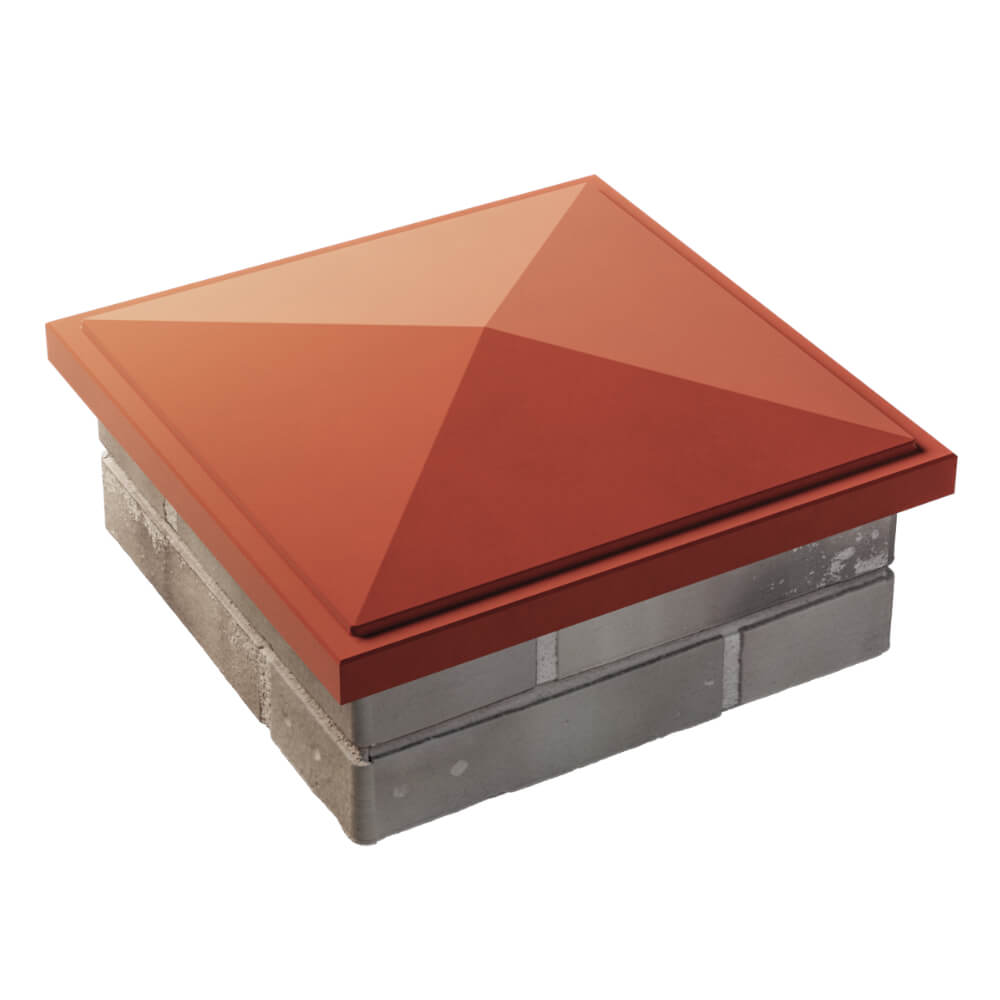 Колпак Zking БонаМоно Красный на столб 1.5х1.5 кирпича (385х385, 400х400мм) в Химках фото