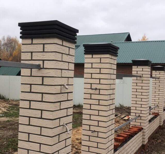 Колпак Zking Бона ХайТек Коричневый на столб 1.5х1.5 кирпича (385х385мм) в Химках фото