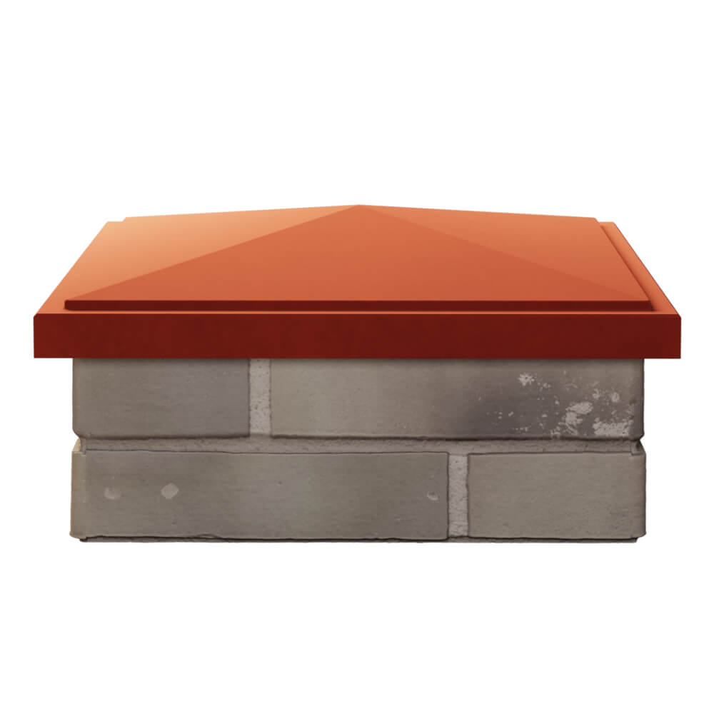 Колпак Zking БонаМоно Красный на столб 1.5х1.5 кирпича (385х385, 400х400мм) Химки фото