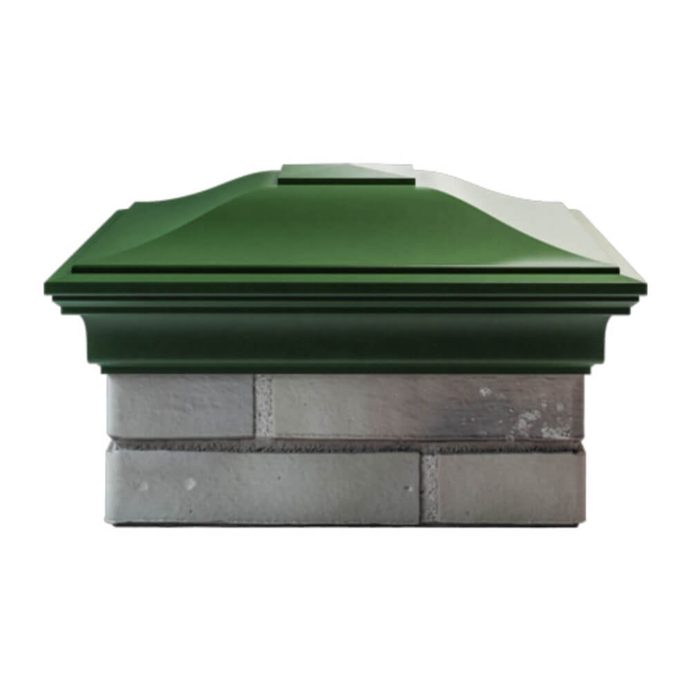 Колпак Zking Монблан Зеленый на столб 1.5х1.5 еврокирпича 0.7НФ (355х355мм) Химки фото