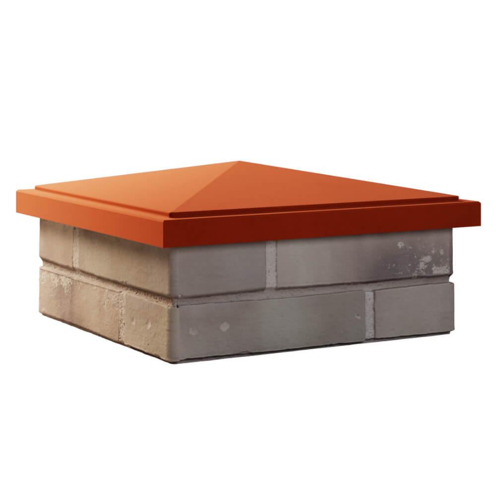 Колпак Zking БонаМоно Красный на столб 1.5х1.5 кирпича (385х385, 400х400мм) в Химках фото