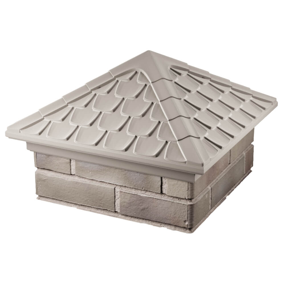 Колпак Zking Эльбрус Бежевый на столб 1.5х1.5 кирпича (385х385мм) в Химках фото