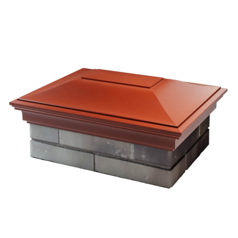 Колпак Zking Монблан Красный на столб 2х1.5 кирпича (515х385мм) в Химках фото