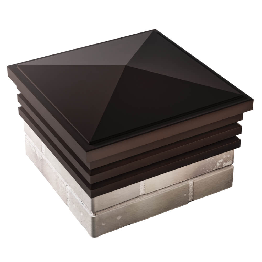 Колпак Zking Бона ХайТек Коричневый на столб 1.5х1.5 кирпича (385х385мм) в Химках фото