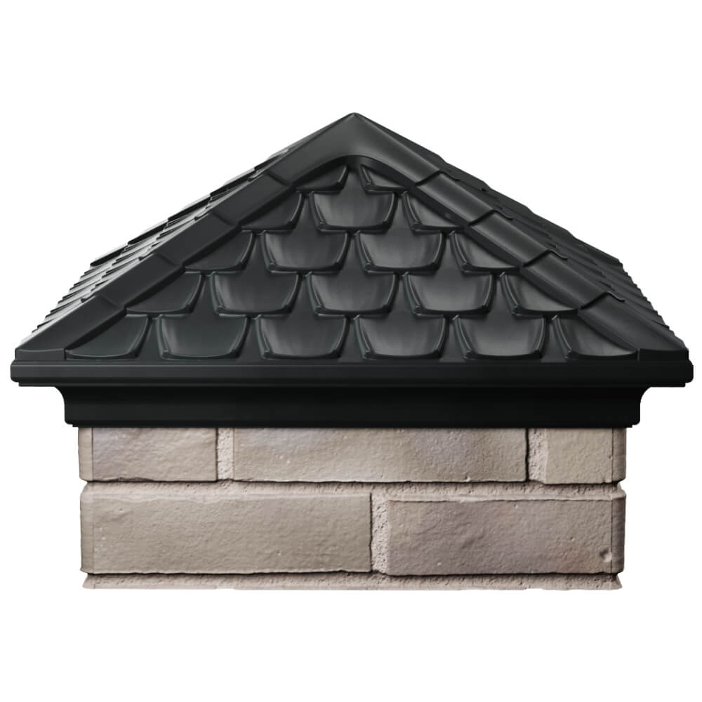 Колпак Zking Эльбрус Черный на столб 1.5х1.5 кирпича (385х385мм) Химки фото