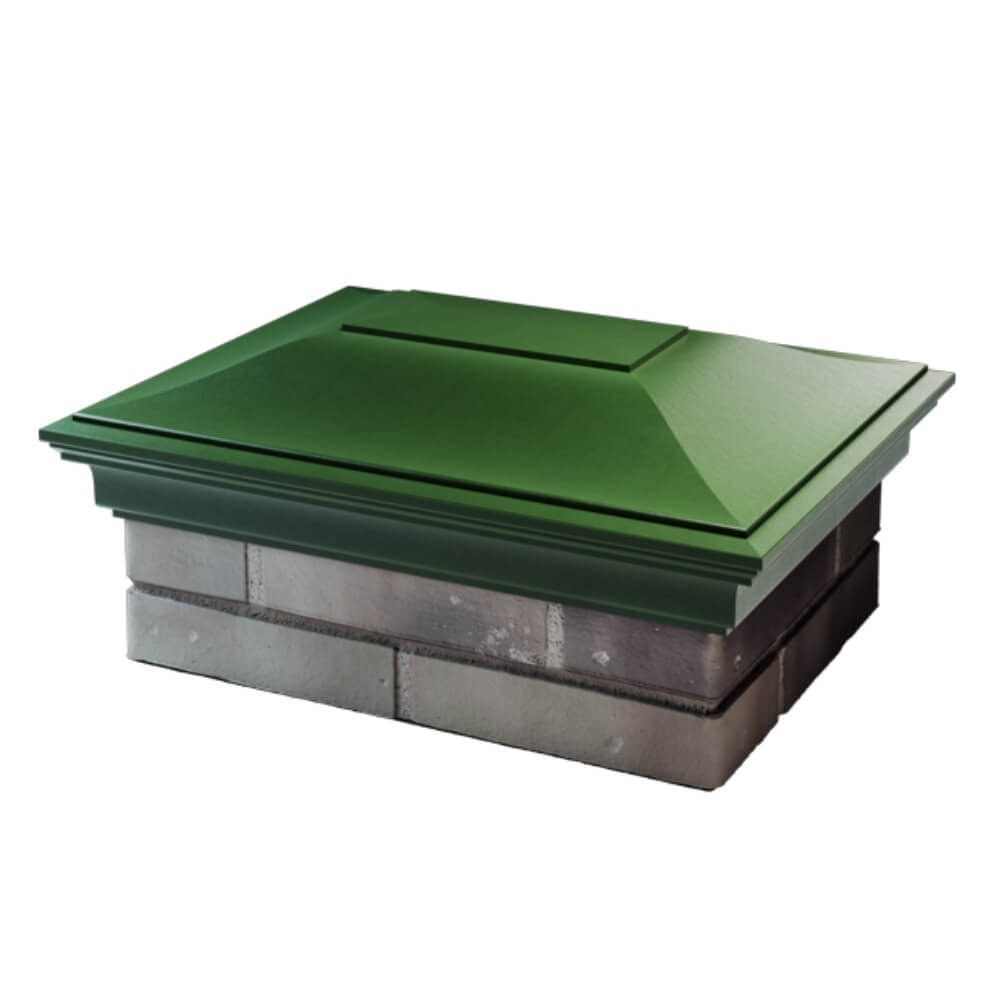 Колпак Zking Монблан Зеленый на столб 2х1.5 кирпича (515х385мм) в Химках фото