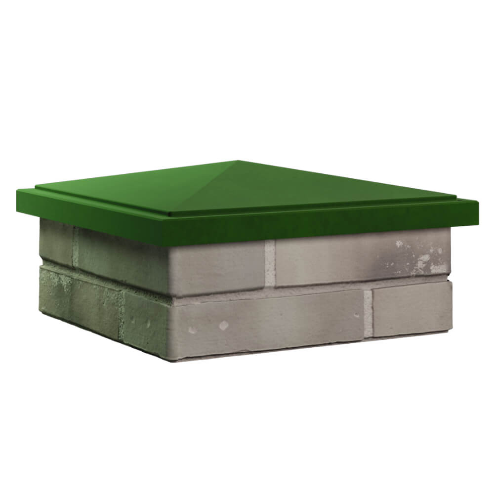 Колпак Zking БонаМоно Зеленый на столб 1.5х1.5 кирпича (385х385, 400х400мм) в Химках фото