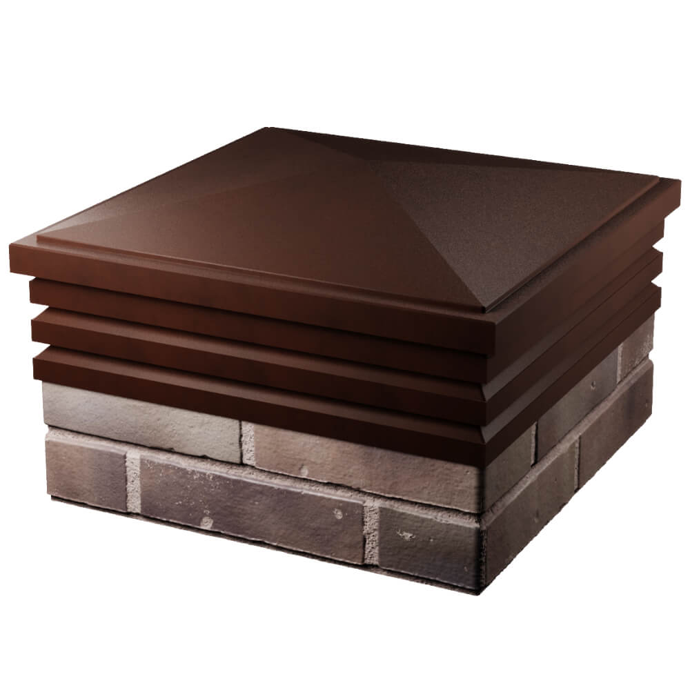 Колпак Zking Бона ХайТек Коричневый на столб 2х2 кирпича (513х513мм) в Химках фото