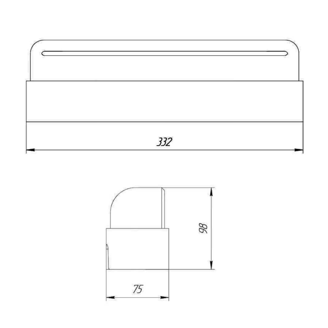 LED Светильник для шаговой плиты STONE Графитовый Серый 330х75х98мм в Химках фото