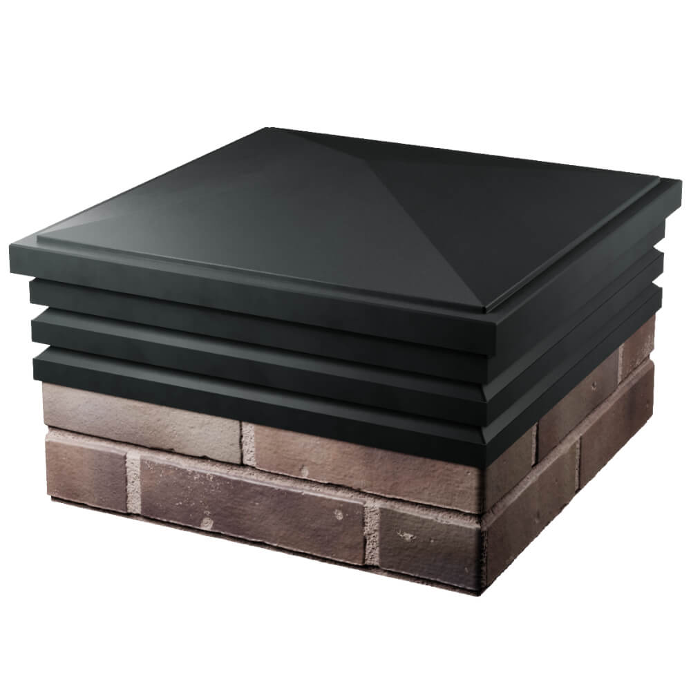 Колпак Zking Бона ХайТек Черный на столб 2х2 кирпича (513х513мм) в Химках фото