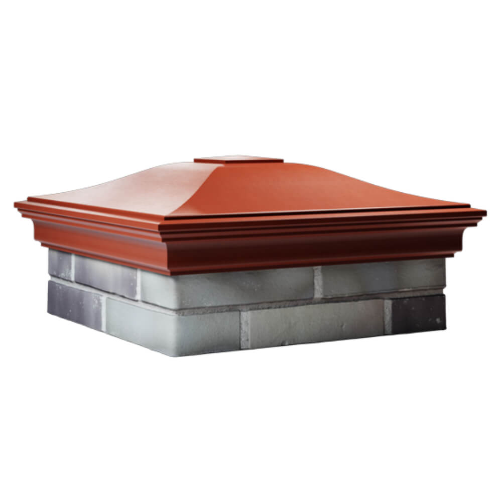 Колпак Zking Монблан Красный на столб 2х2 кирпича (515х515мм) в Химках фото