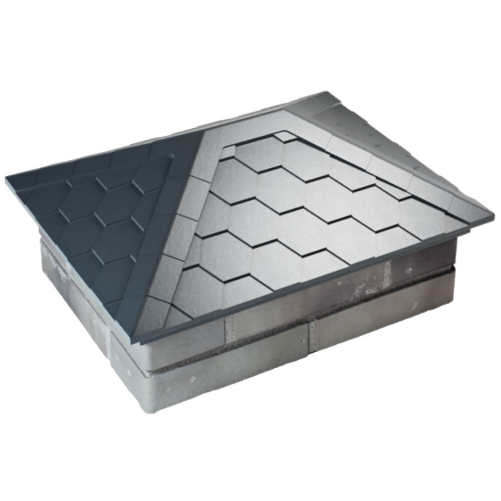 Колпак Zking Эверест Серый на столб 2х1.5 кирпича (520х390мм) Химки фото