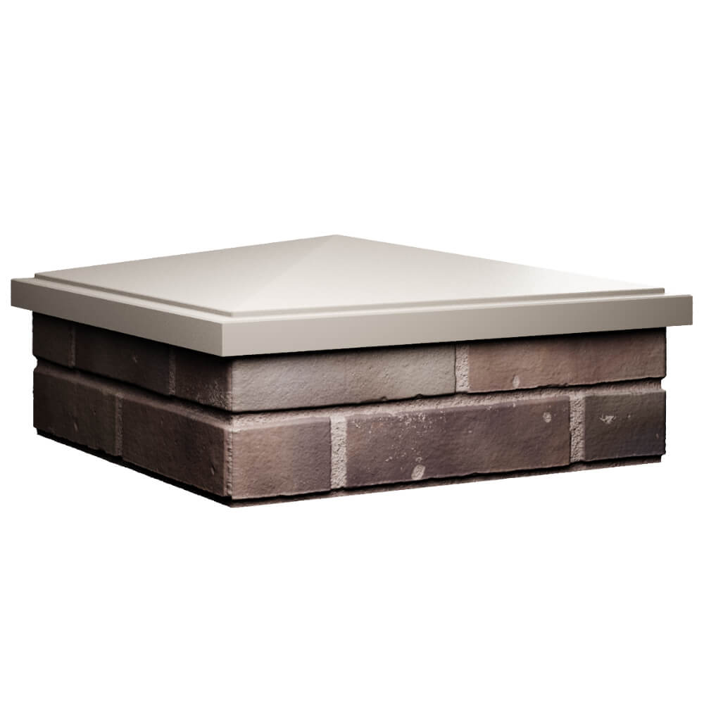 Колпак Zking БонаМоно Бежевый на столб 2х2 кирпича (515х515, 530х530мм) в Химках фото