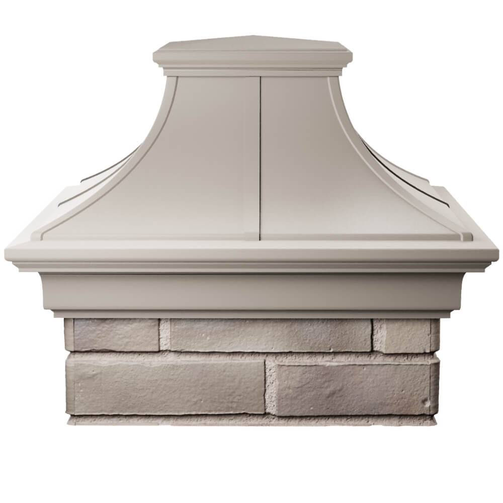 Колпак Zking Монблан Премиум Бежевый на столб 1.5х1.5 кирпича (385х385мм) Химки фото