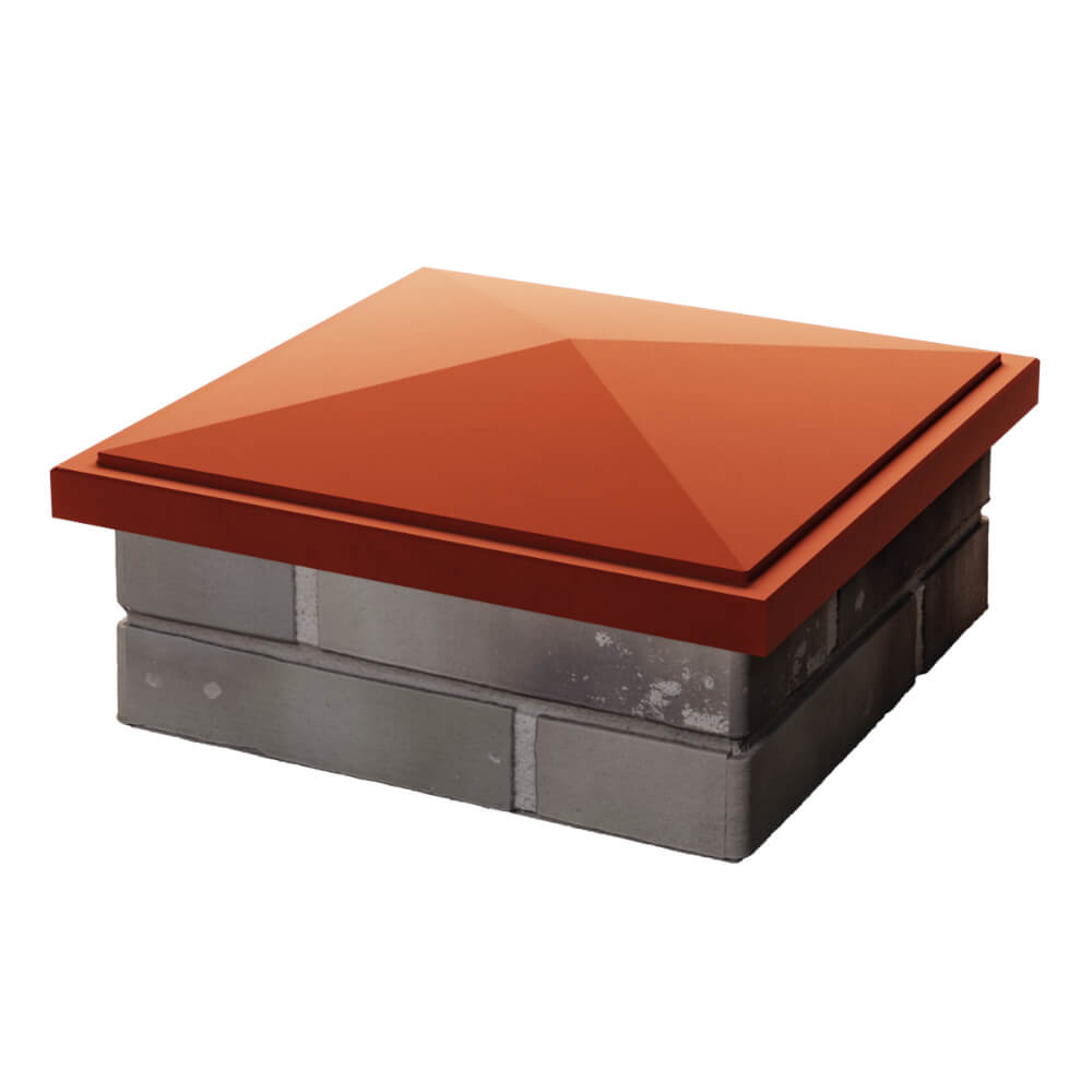 Колпак Zking БонаМоно Красный на столб 1.5х1.5 кирпича (385х385, 400х400мм) в Химках фото