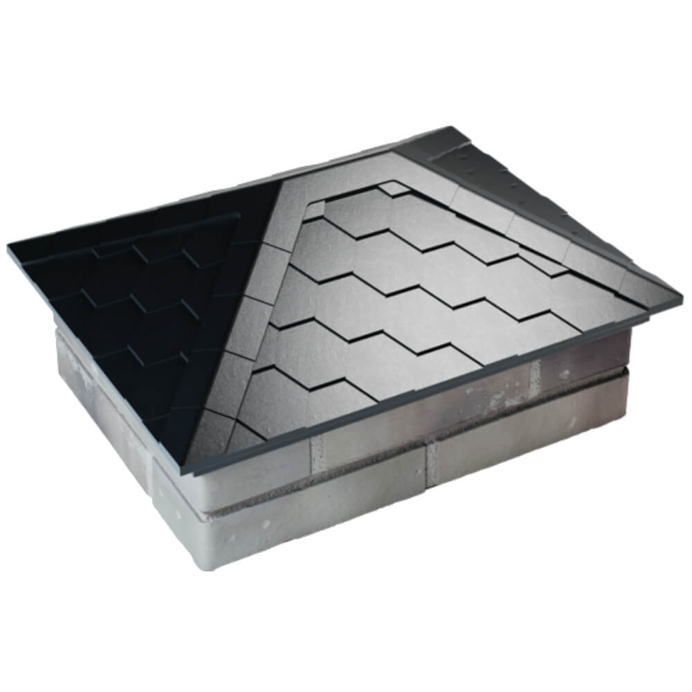 Колпак Zking Эверест Черный на столб 2х1.5 кирпича (520х390мм) Химки фото