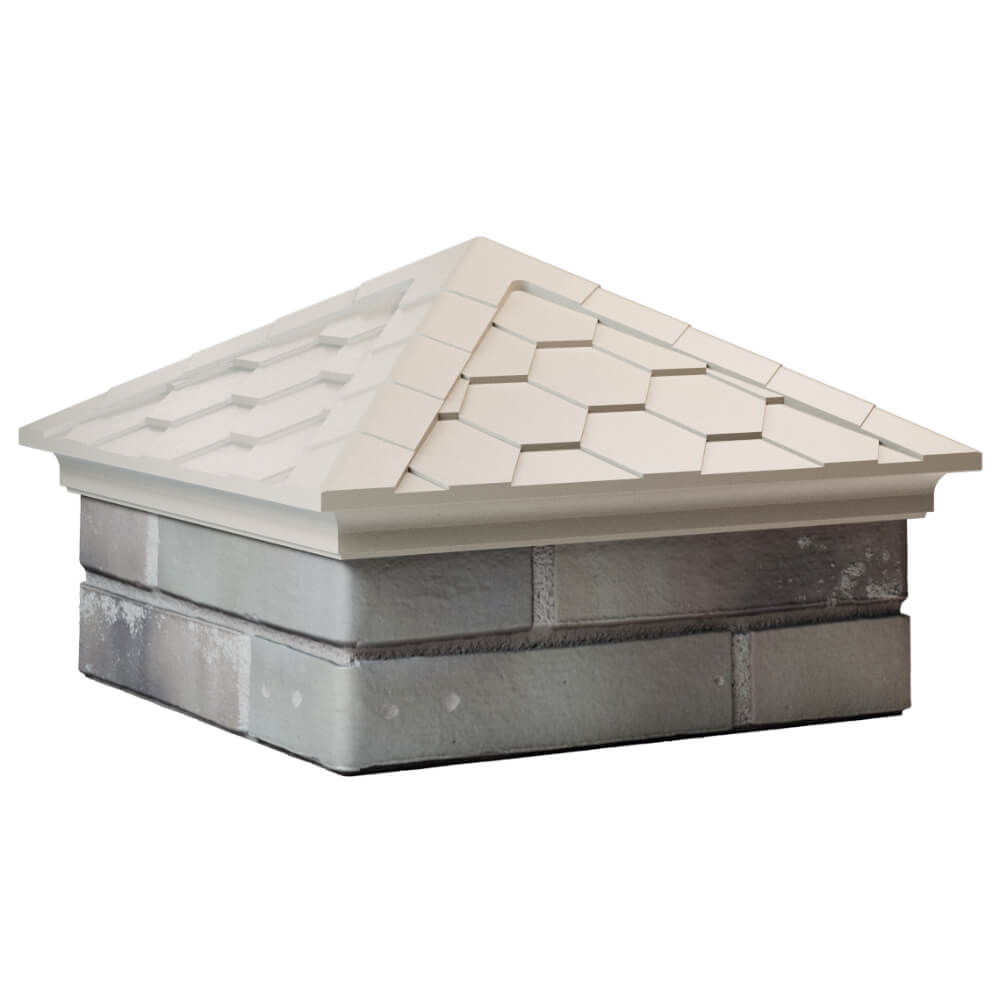 Колпак Zking Эверест Бежевый на столб 1.5х1.5 кирпича (390х390мм) в Химках фото