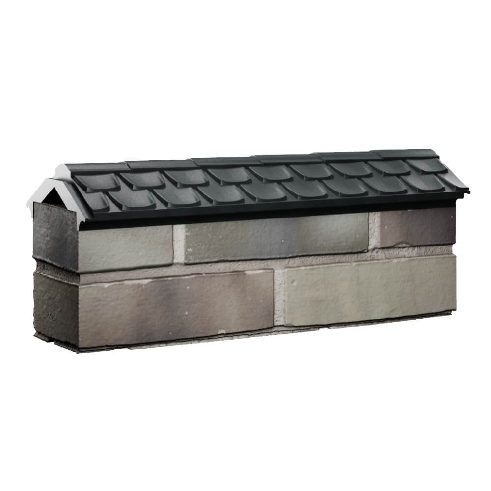 Парапет Zking Эльбрус Черный с посадкой на 0.5 кирпича (130мм) Химки фото