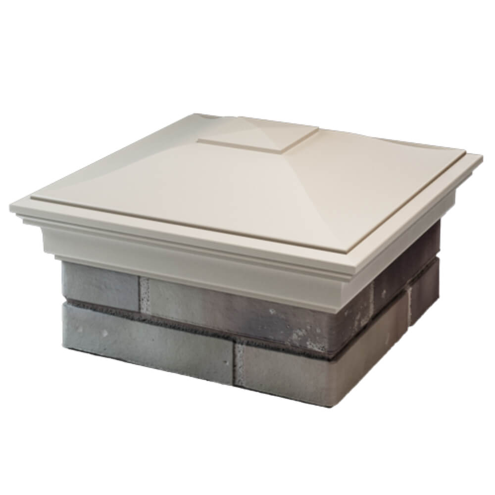 Колпак Zking Монблан Бежевый на столб 1.5х1.5 кирпича (385х385мм) в Химках фото