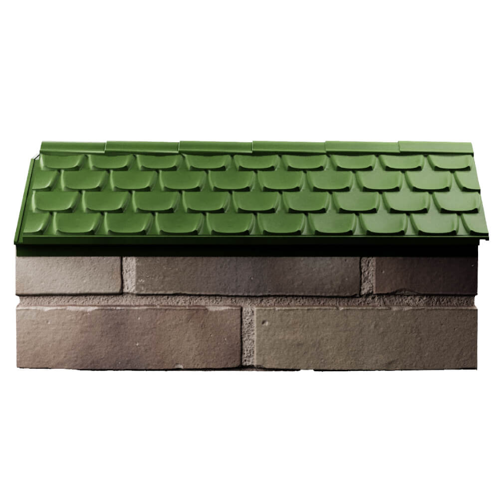 Парапет Zking Эльбрус Зеленый с посадкой на 1 кирпич (255мм) в Химках фото