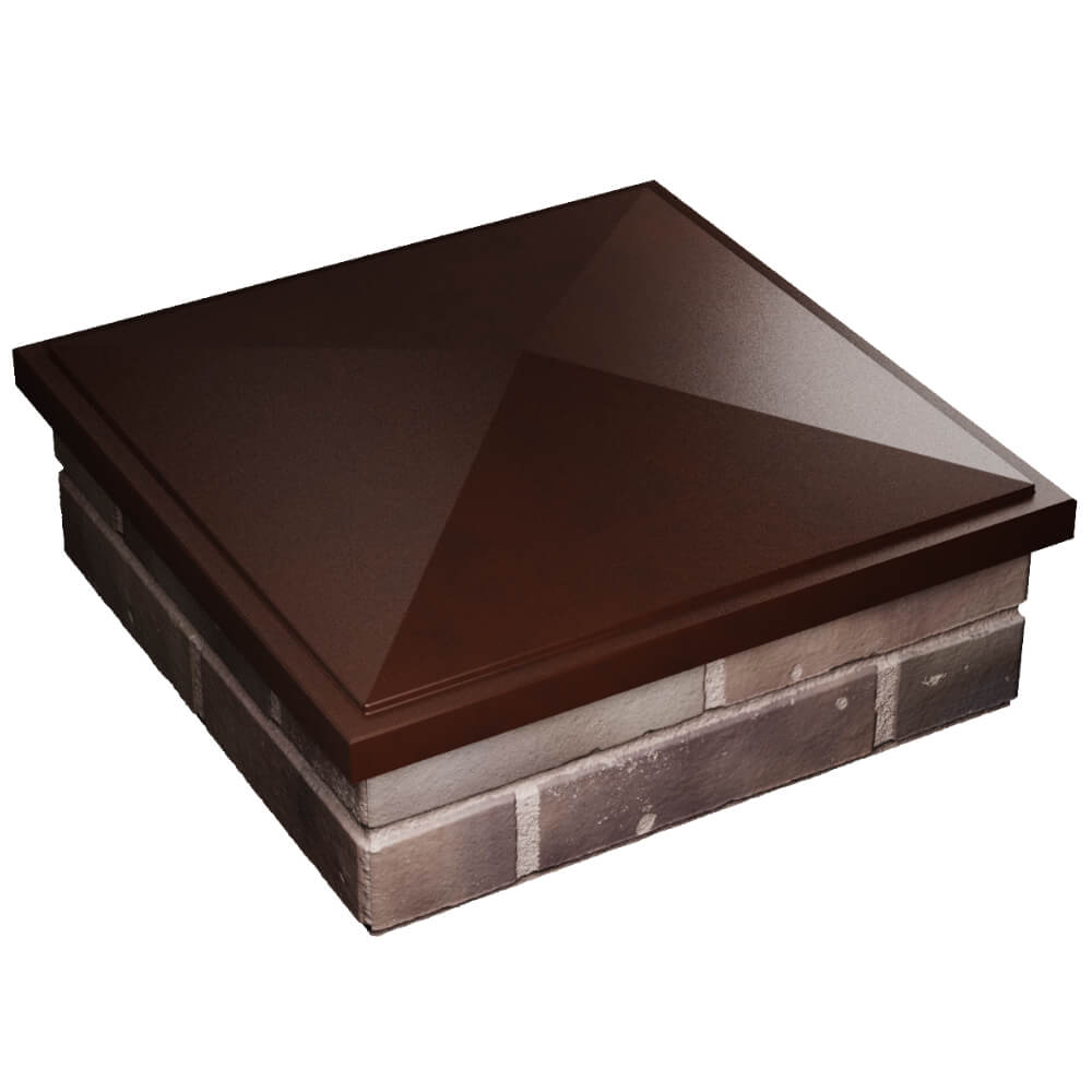 Колпак Zking БонаМоно Коричневый на столб 2х2 кирпича (515х515, 530х530мм) в Химках фото