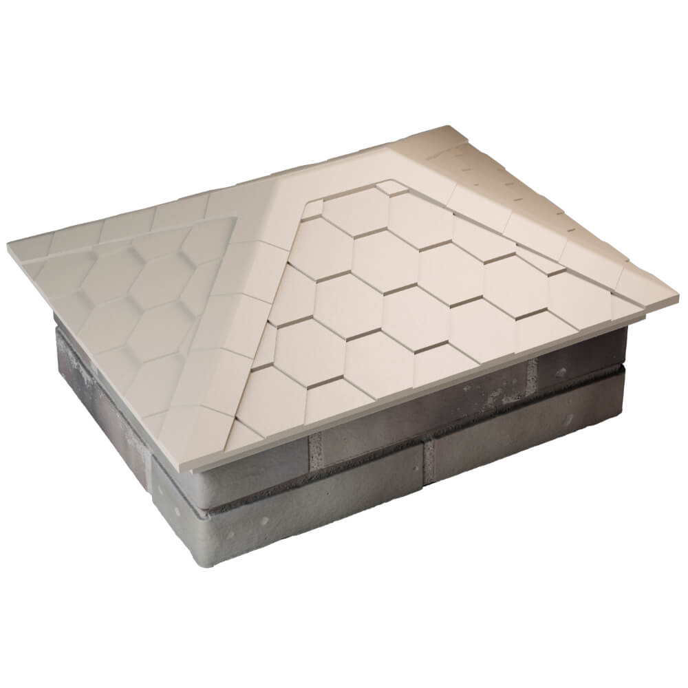 Колпак Zking Эверест Бежевый на столб 2х1.5 кирпича (520х390мм) Химки фото