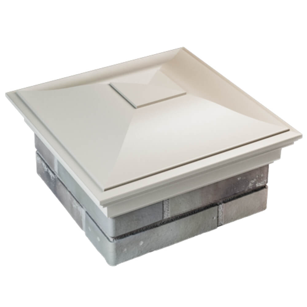 Колпак Zking Монблан Бежевый на столб 1.5х1.5 кирпича (385х385мм) в Химках фото