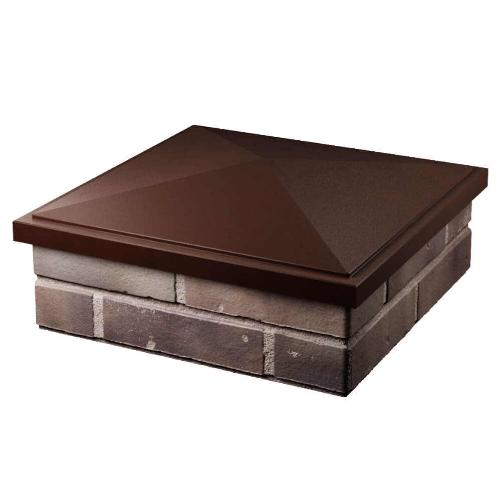 Колпак Zking БонаМоно Коричневый на столб 2х2 кирпича (515х515, 530х530мм) в Химках фото