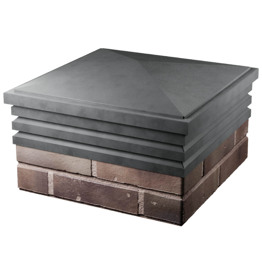 Колпак Zking Бона ХайТек Серый на столб 2х2 кирпича (513х513мм) в Химках фото