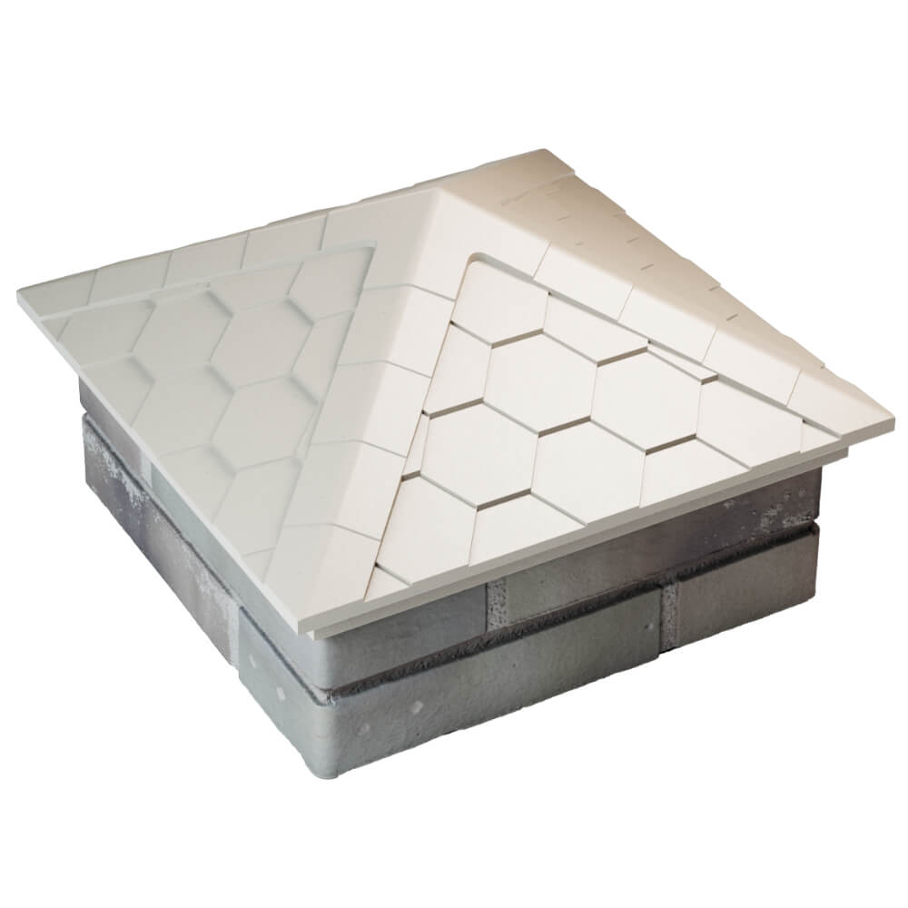 Колпак Zking Эверест Бежевый на столб 1.5х1.5 кирпича (390х390мм) в Химках фото