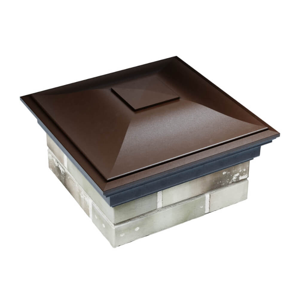 Колпак Zking Монблан Коричневый на столб 1.5х1.5 еврокирпича 0.7НФ (355х355мм) в Химках фото