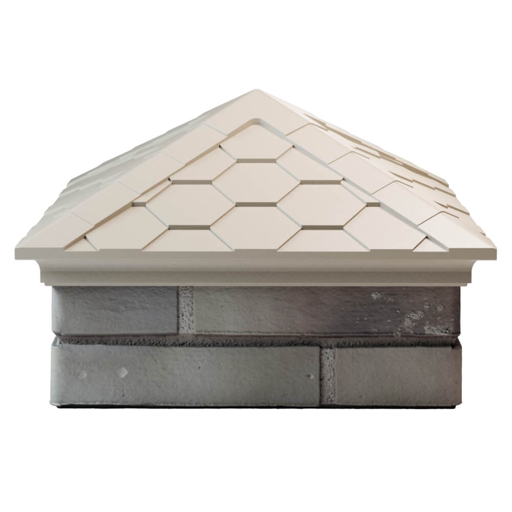 Колпак Zking Эверест Бежевый на столб 1.5х1.5 кирпича (390х390мм) Химки фото