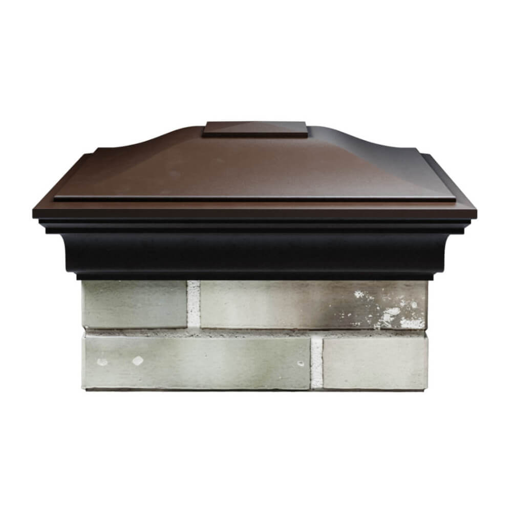 Колпак Zking Монблан Коричневый на столб 1.5х1.5 еврокирпича 0.7НФ (355х355мм) Химки фото