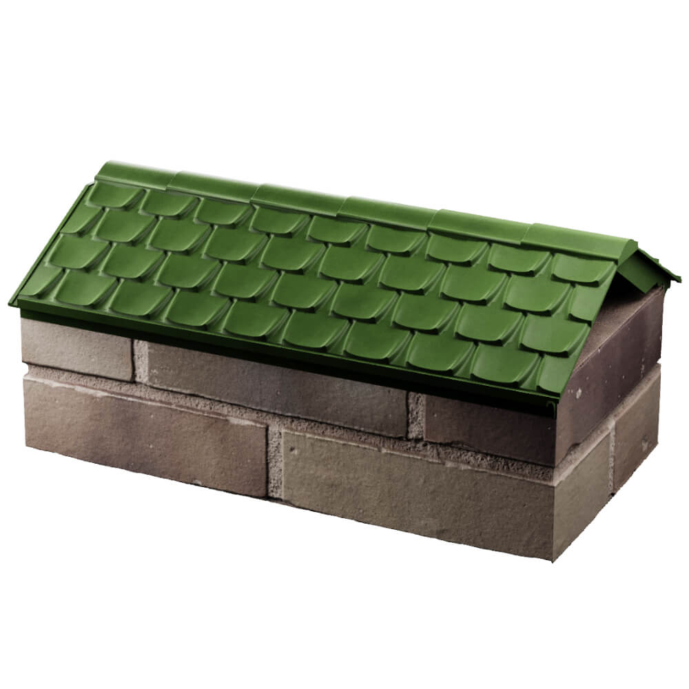 Парапет Zking Эльбрус Зеленый с посадкой на 1 кирпич (255мм) в Химках фото