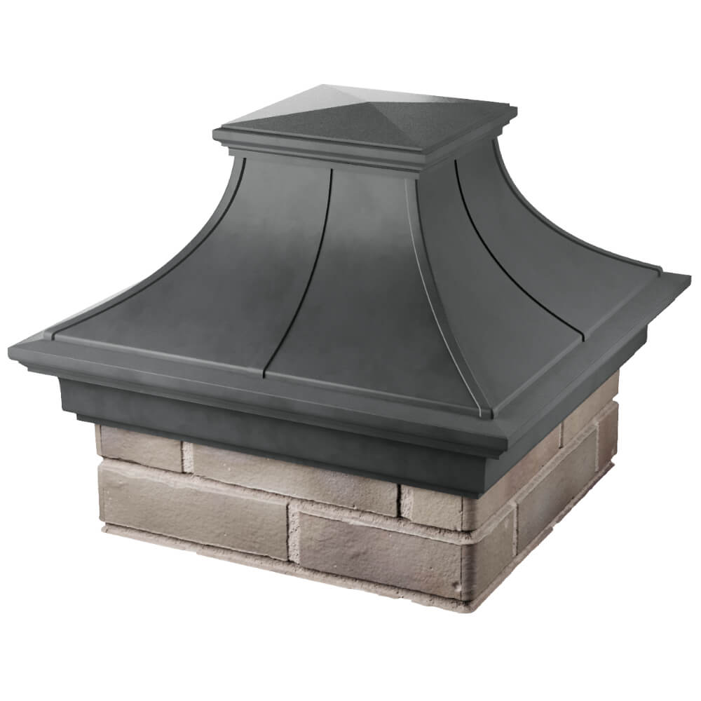 Колпак Zking Монблан Премиум Серый на столб 1.5х1.5 кирпича (385х385мм) в Химках фото