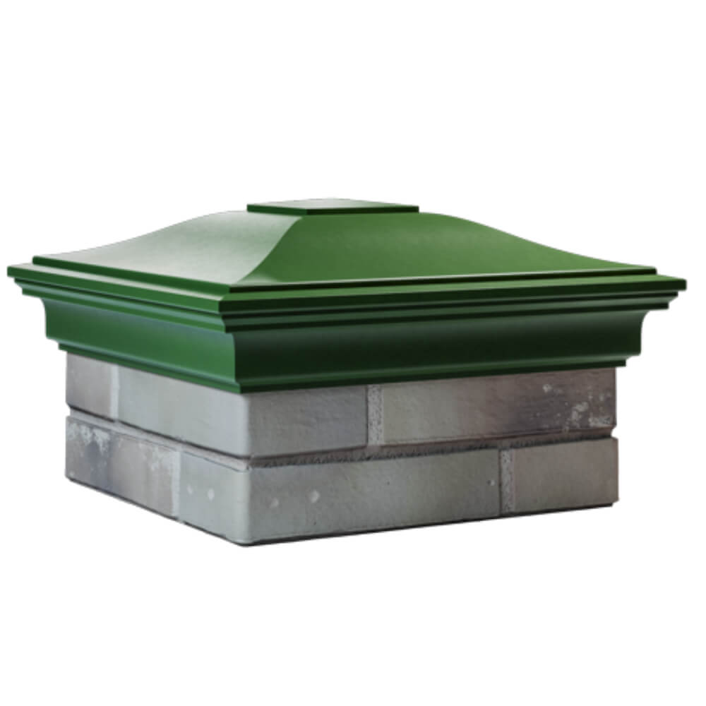 Колпак Zking Монблан Зеленый на столб 1.5х1.5 кирпича (385х385мм) в Химках фото