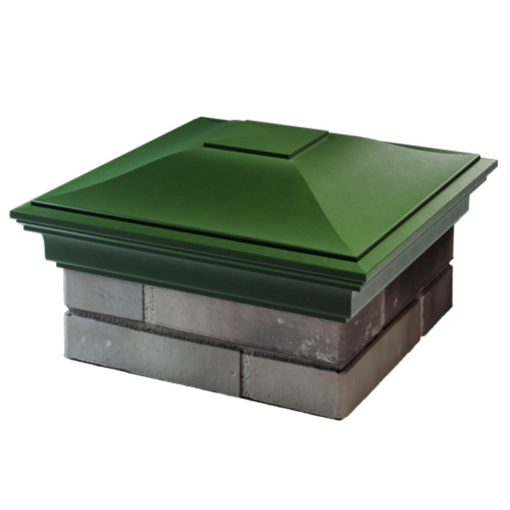 Колпак Zking Монблан Зеленый на столб 1.5х1.5 кирпича (385х385мм) в Химках фото