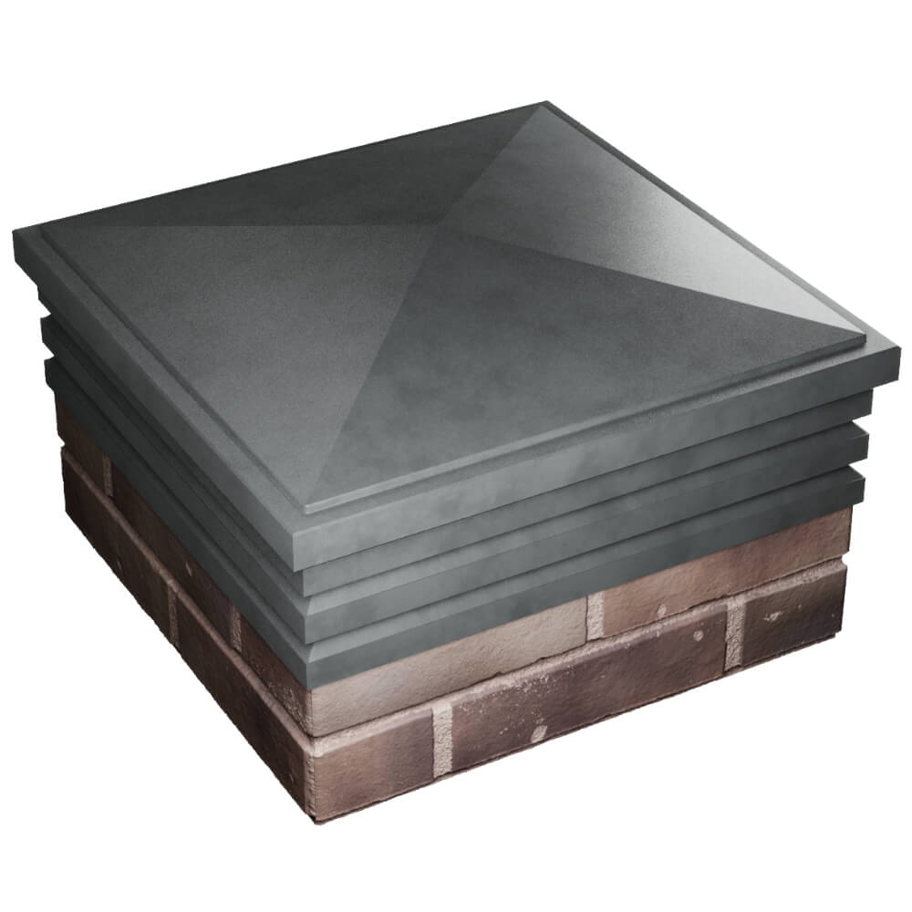 Колпак Zking Бона ХайТек Серый на столб 2х2 кирпича (513х513мм) в Химках фото