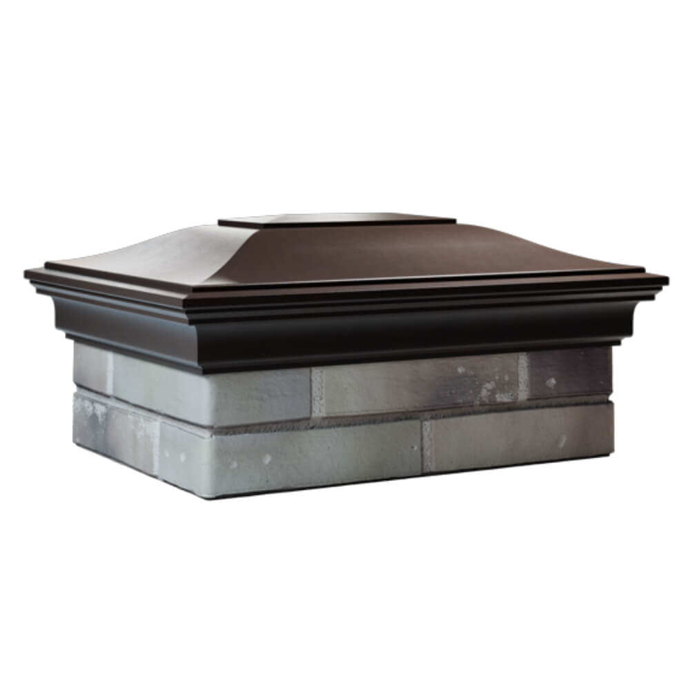 Колпак Zking Монблан Коричневый на столб 2х1.5 кирпича (515х385мм) в Химках фото