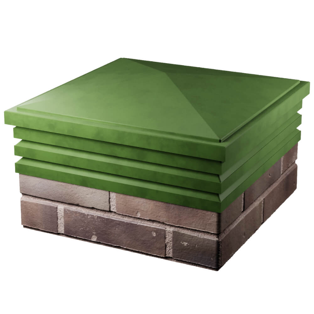 Колпак Zking Бона ХайТек Зеленый на столб 2х2 кирпича (513х513мм) в Химках фото