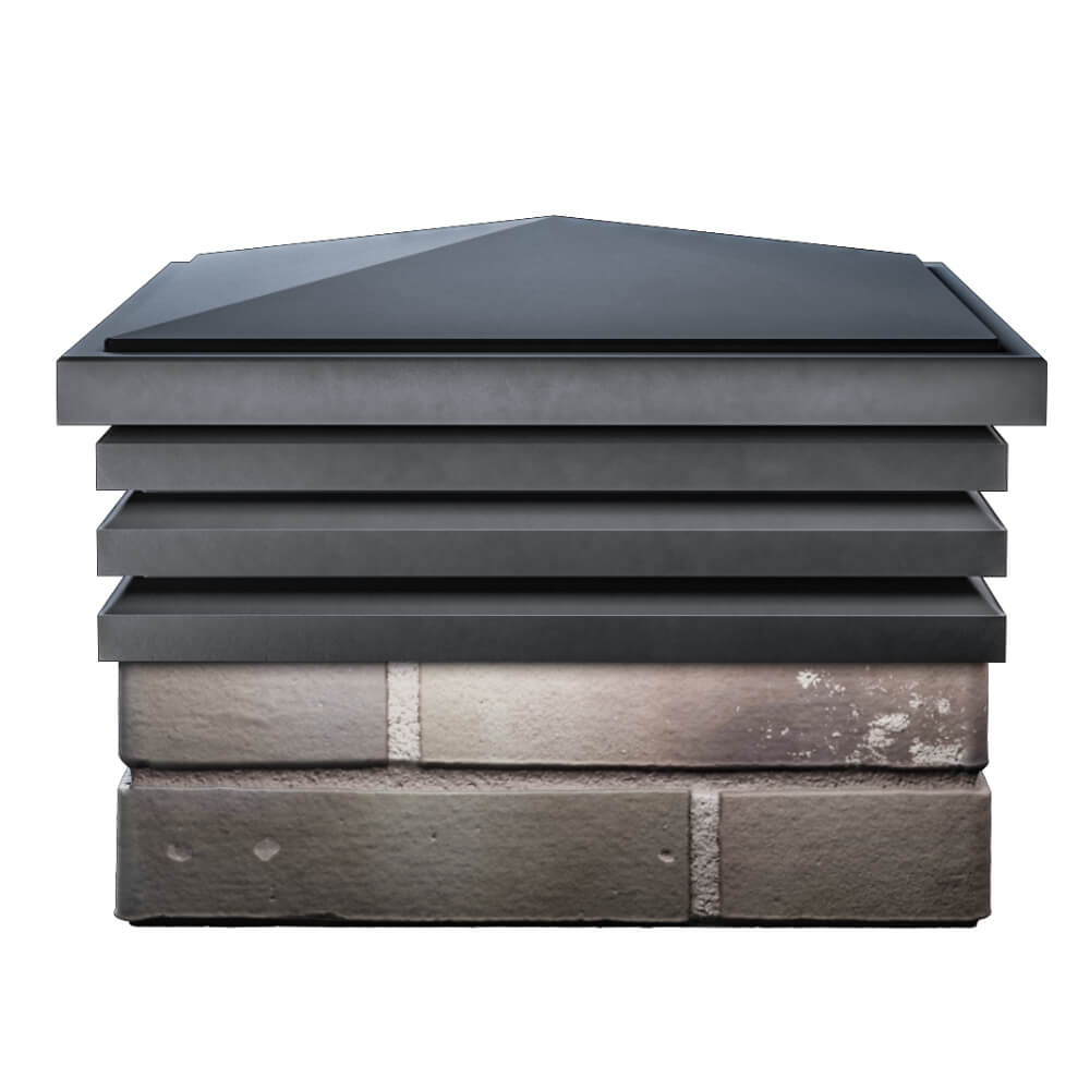 Колпак Zking Бона ХайТек Серый на столб 1.5х1.5 кирпича (385х385мм) Химки фото