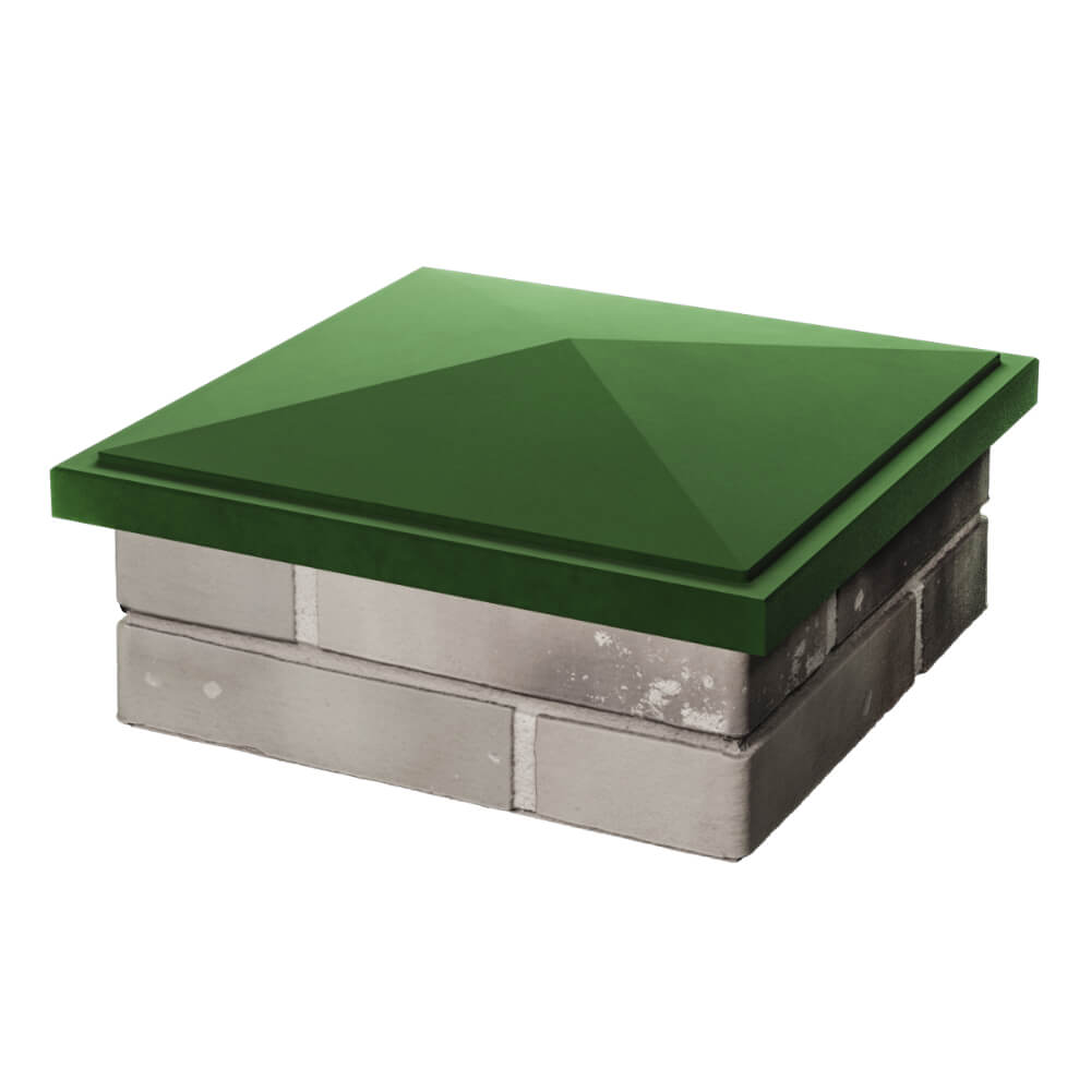 Колпак Zking БонаМоно Зеленый на столб 1.5х1.5 кирпича (385х385, 400х400мм) в Химках фото