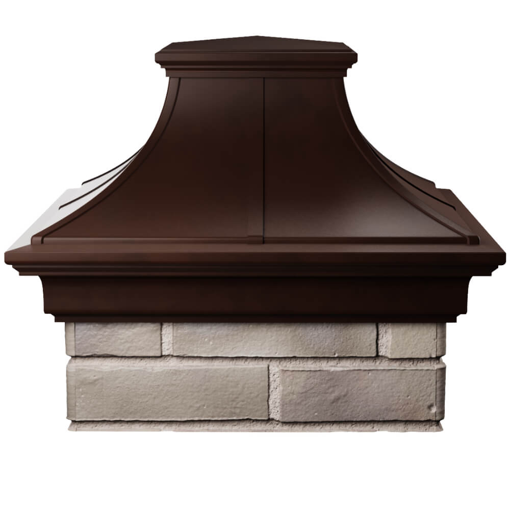 Колпак Zking Монблан Премиум Коричневый на столб 1.5х1.5 кирпича (385х385мм) Химки фото