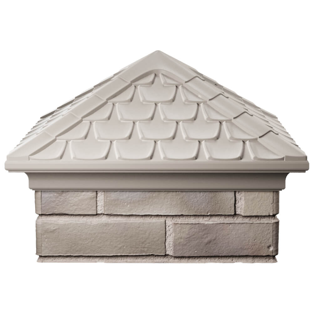 Колпак Zking Эльбрус Бежевый на столб 1.5х1.5 кирпича (385х385мм) Химки фото